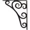Ekena Millwork Tristan Wrought Iron Bracket, (Triple center brace), Antiqued Silver 2"W x 12"D x 15"H BKTM02X12X15TTNASV - alternate 7